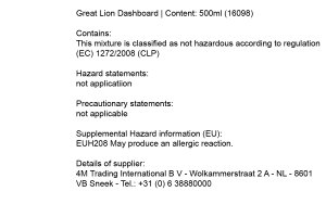 Great Lion Cockpit Cleaner, perfekt avslutning av kastrering av instrumentbräda