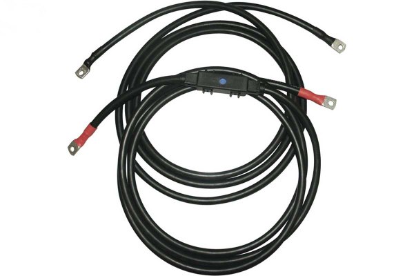 Anschlusskabel für Spannungswandler mit integrierter Sicherung, 12 &24V 2000 W 50 mm² 3 m