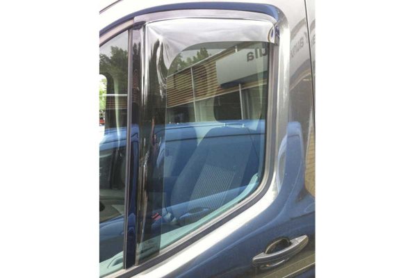 Suitable for Ford*: Transit (2014-...) - wind deflector in a set - lightly tinted - adhesive system