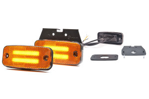 LED side marker light 12-24V orange 2 LED strip