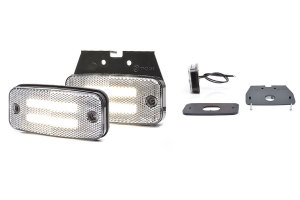 LED Begrenzungsleuchte 12-24V wei&szlig; 2 LED Streifen