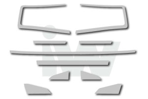 Suitable for Scania*: R4, S (2016-...) Stainless steel set for the bumper