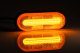 Luce di ingombro laterale a LED 12-36V con riflettore e cavo da 0,5 m con staffa con spina QS075 arancione