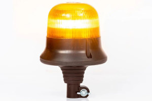 Gul LED-varningslampa med enkel/dubbel blixt h&ouml;g version station&auml;r version med ett r&ouml;ruttag enkel blixt