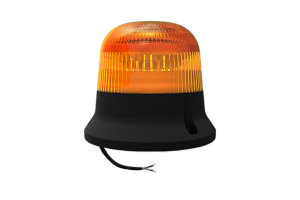 Amber enkel flitsend/dubbel flitsend LED waarschuwingslicht hoge uitvoering gemonteerd op drie schroeven, kabellengte 1,5 m Dubbel flitsend
