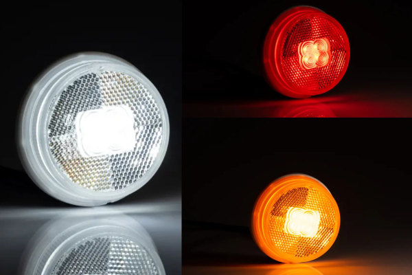 Feu de gabarit latéral à LED 12-30 V avec réflecteur (80mm)