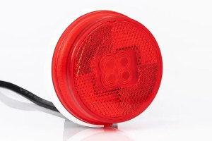 LED-markeringslicht 12-30 V met rode reflector (80 mm)