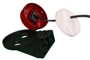 Luce di ingombro a LED 12-30 V con riflettore rosso (80 mm)
