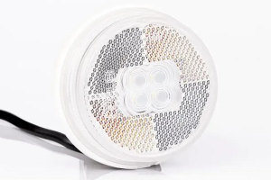 LED markeringsljus 12-30 V med reflektor vit (80mm)