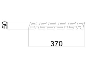 Edelstahl Schriftzug Schild Besser, B-E-S-S-E-R 37x5cm