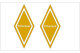 Truck stickers KARO - Oldschool  for wind deflector as set gold