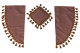 Lkw Gardinenset 11 teilig, inkl Borde braun braun Länge Gardinen 90 cm, Bettvorhang 150 cm TS Logo