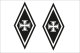 Lkw Aufkleber KARO - Eisernes Kreuz für Windabweiser Set schwarz