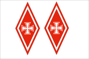 Truck sticker KARO - Ijzeren kruis voor windschermset Rood