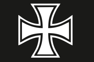 Lkw Aufkleber Eisernes Kreuz weiss 20 x 20 cm