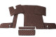 Adatto per MAN*: TGX (2007-2017) Linea Standard, set tappetini, leva del cambio, senza cassetto/con un cassetto - marrone, finta pelle