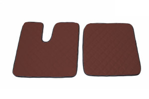 Adatto per MAN*: TGX (2007-2017) Linea Standard, set tappetino, leva del cambio, due cassetti - marrone, finta pelle