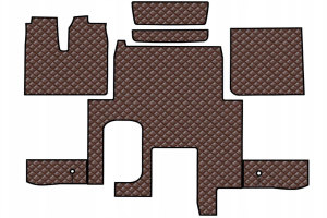 Adatto per MAN*: TGX (2007-2017) Linea Standard, set di tappetini, automatico, senza cassetto/con un cassetto - marrone, similpelle