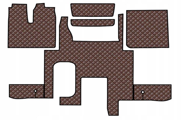 Adatto per MAN*: TGX (2007-2017) Standard Line, set tappetino, automatico, due cassetti - marrone, similpelle