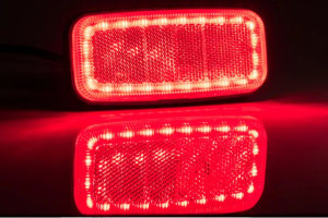 LED-sidomarkeringsljus 12-36V med reflektor