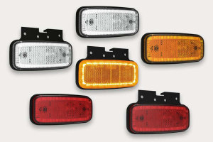 LED truck marker lamp 12-36V with reflector and 0, 5 m...