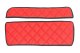 Lämplig för MAN*: TGX Euro5, Euro6 (2009-2017) HollandLine komplett set röd automatisk två lådor, läderimitation