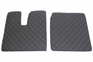 Fits MAN*: TGX (2009-...) HollandLine floor mats complete  black automatic two pigeonholed