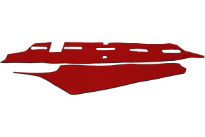 Geschikt voor Volvo*: FH4 I FH5 (2013-...) HollandLine, armleuningplankhoes rood met anti-aanrijdsysteem