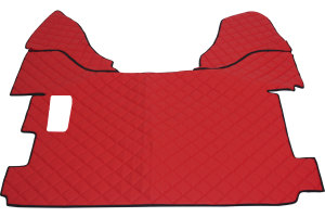 Adatto per DAF*: XF106 (2013-...) HollandLine, set tappetini, leva del cambio - rosso, similpelle