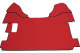 Lämplig för DAF*: XF106 (2013-...) HollandLine, golvmatta växelspak - röd, läderimitation
