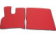 Lämplig för DAF*: XF106 (2013-...) HollandLine, golvmatta växelspak - röd, läderimitation