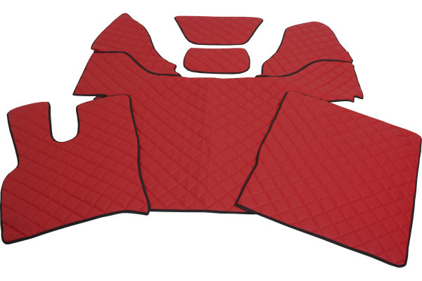 Fits DAF*: XF106 (2013-...) HollandLine, Complete floor mats automatic - red