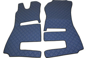 Fits Scania *: R3 Streamline (2014-2017) HollandLine floor mats complete set automatic folding passenger seat Seat base open blue
