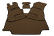 Fits Scania *: R3 Streamline (2014-2017) HollandLine floor mats complete set automatic air suspension seat Seat base open brown