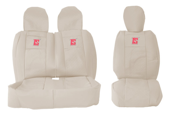 Suitable for Mercedes*: Sprinter (2006-...) HollandLine Seat Cover´s - 3 Seat´s - beige