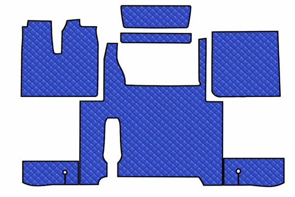 Lämplig för MAN*: TGX EURO6 (2018-2020) Standard Line, komplett set, automatisk 2 lådor - blå, läderimitation