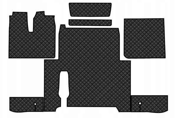 Geschikt voor MAN*: TGX EURO6 (2018-2020) Standard Line, complete set, automatisch 1 lade - zwart, kunstleer