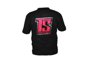 Truckstyler Polo-Shirt, black with TS - logo, Size S