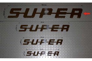 Fits for Scania*: Stainless steel lettering &quot;SUPER&quot; 
