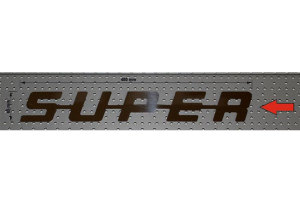 Suitable for Scania*: Truck stainless steel lettering super chrome high gloss polished large (48 x x6,5 cm)