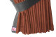 Suede-look truck window curtains 4-piece, with imitation leather edge grizzly anthracite* Length 95 cm