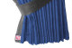 Wildlederoptik Lkw Scheibengardinen 4 teilig, mit Kunstlederkante dunkelblau anthrazit* Länge 95 cm