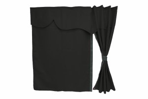 Truck bed curtains, suede look, imitation leather edge, strong darkening effect anthracite-black concrete gray* Länge149 cm
