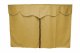 Lkw Bettgardinen, Wildlederoptik, Kunstlederkante, stark abdunkelnd caramel grizzly* Länge 179 cm