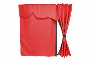 Truck bed curtains, suede look, imitation leather edge, strong darkening effect red concrete gray* Länge149 cm