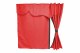 Lkw Bettgardinen, Wildlederoptik, Kunstlederkante, stark abdunkelnd rot beton grau* Länge149 cm