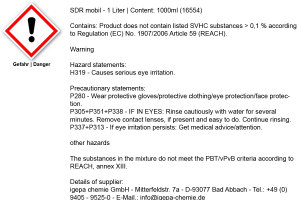Detergente multiuso SDR mobile - 1 litro