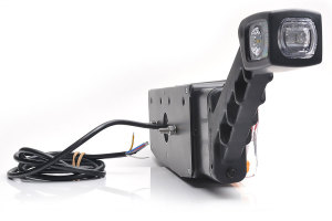 Fanale posteriore multifunzione a LED con braccio di segnalazione laterale versione universale 1 set 24 V