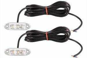 LED-sidomarkeringslampa, inf&auml;lld lampa 3 LED 12/24V