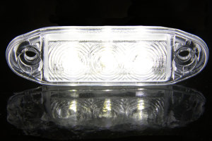 LED marker light, recessed light 3 LEDs 12/24V white